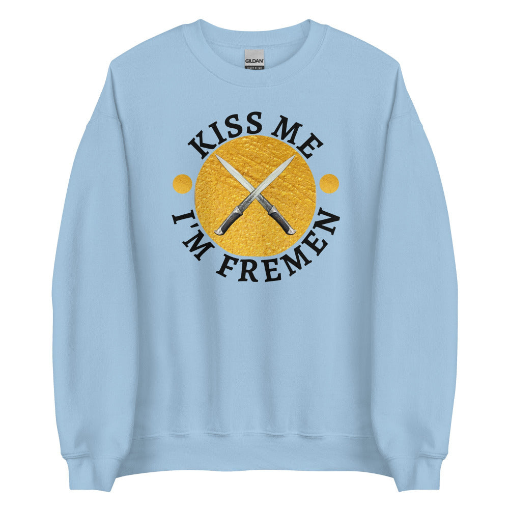 Kiss Me I'm Fremen Sweatshirt - Light Blue Color - https://ascensionemporium.net